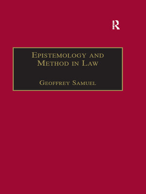 cover image of Epistemology and Method in Law